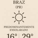 Previsão do tempo para hoje em Wenceslau Braz (PR): Sol, calor e céu limpo marcam o dia / Fonte: Portal NP