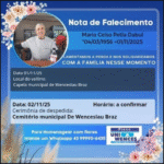 Nota de Falecimento / Fonte: Uniwences