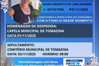 Nota de Falecimento / Fonte: Uniwences